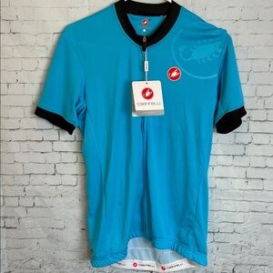 NEW Castelli GPM Perform Cycling Jersey Men’s Large L NWT Blue Black Full Zip